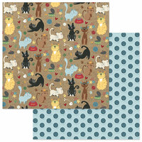 Photo Play Paper - Roxie and Friends Collection - 12 x 12 Double Sided Paper - Meow Mix