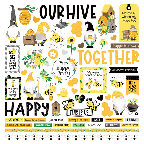 PhotoPlay - Tulla and Norbert's Sweet As Honey Collection - 12 x 12 Cardstock Stickers - Elements