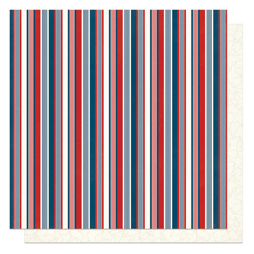 PhotoPlay - Stars and Stripes Collection - 12 x 12 Double Sided Paper - Stripes