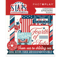 PhotoPlay - Stars and Stripes Collection - Ephemera - Die Cut Cardstock Pieces