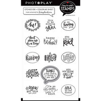 Photo Play Paper - Etched Dies - Bubble Die With ColorMe Sentiment