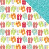 Photo Play Paper - Summer Daydreams Collection - 12 x 12 Double Sided Paper - Flip Flops