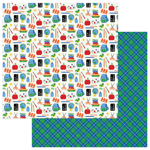 Photo Play Paper - School Days Collection - 12 x 12 Double Sided Paper - Back to School