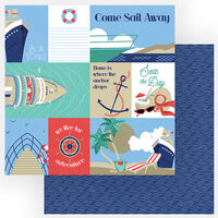 Photo Play Paper - Set Sail Collection - 12 x 12 Double Sided Paper - Bon Voyage