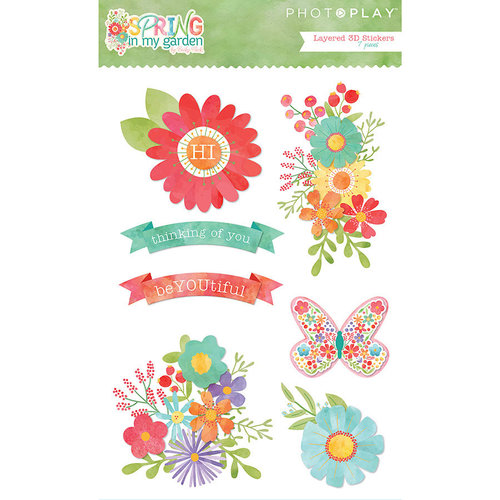 Photo Play Paper - Spring in My Garden Collection - Puffy Stickers