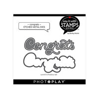 PhotoPlay - Say It With Stamps Collection - Etched Dies - Congrats