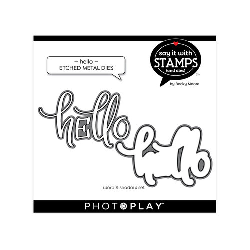 PhotoPlay - Say It With Stamps Collection - Etched Dies - Hello