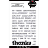 PhotoPlay - Say It With Stamps Collection - Clear Photopolymer Stamps - Thanks