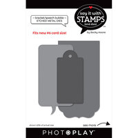 Photo Play Paper - Say It With Stamps Collection - Dies - Bracket And Speech Bubble
