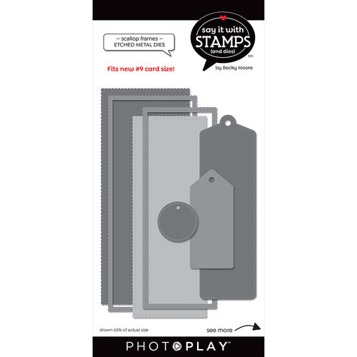 Photo Play Paper - Say It With Stamps Collection - Dies - Scallop Tags
