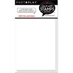 Photo Play Paper - Say it With Stamps Collection - Blank White Scored Card - Size Number 6