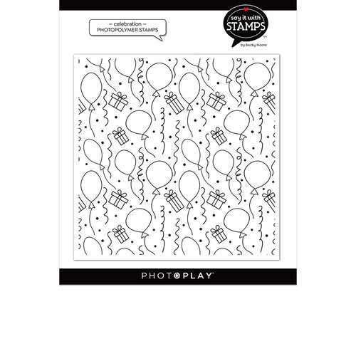 PhotoPlay - Say It With Stamps Collection - Clear Photopolymer Stamps - Celebration