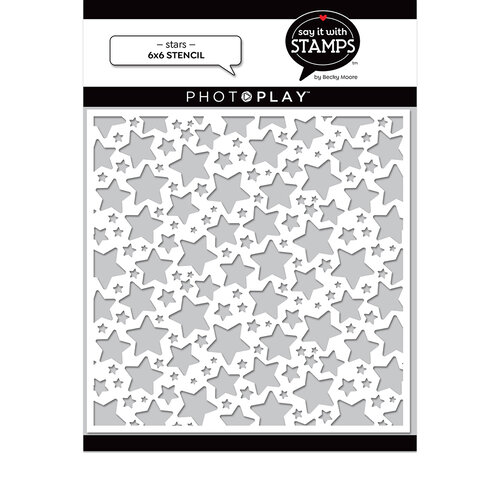 PhotoPlay - Say It With Stamps Collection - 6 x 6 Stencils - Stars