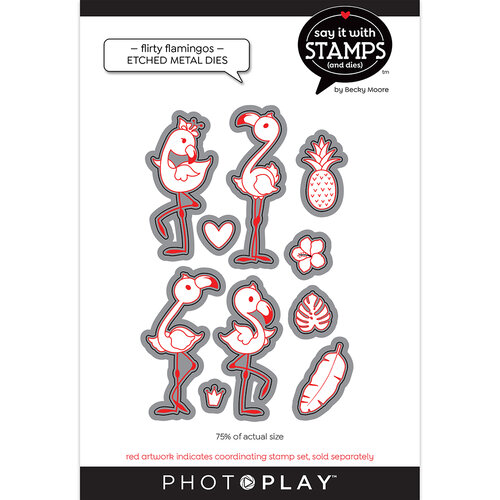 PhotoPlay - Say It With Stamps Collection - Etched Dies - Flirty Flamingos