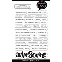 PhotoPlay - Say It With Stamps Collection - Clear Photopolymer Stamps - Awesome