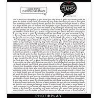 PhotoPlay - Say It With Stamps Collection - Clear Photopolymer Stamps - Scripty Thanks Background
