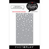 PhotoPlay - Say It With Stamps Collection - Etched Dies - Mini Slimline - Falling Hearts Coverplate