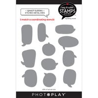 PhotoPlay - Say It With Stamps Collection - Etched Dies - Speech Bubbles