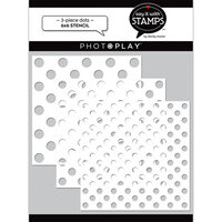 PhotoPlay - Say It With Stamps Collection - 6 x 6 Stencils - Graduated Dots