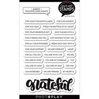 PhotoPlay - Say It With Stamps Collection - Clear Photopolymer Stamps - Grateful Word