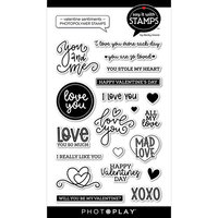 PhotoPlay - Say It With Stamps Collection - Clear Photopolymer Stamps - Valentine Sentiments