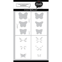 PhotoPlay - Say It With Stamps Collection - 6 x 9 Stencils - Layered Butterfly