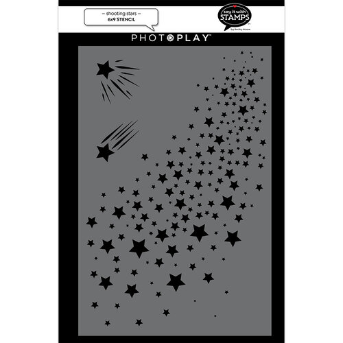 PhotoPlay - Say It With Stamps Collection - 6 x 9 Stencils - Shooting Stars