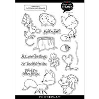 PhotoPlay - Say It With Stamps Collection - Clear Photopolymer Stamps - Hello Fall