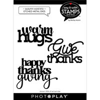 PhotoPlay - Say With Stamps Collection - Etched Dies - Autumn Word Trio