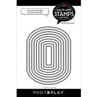PhotoPlay - Say It With Stamps Collection - Etched Dies - A2 Rounded Rectangles