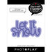 PhotoPlay - Say It With Stamps Collection - Christmas - Etched Dies - Let it Snow - Large Phrase
