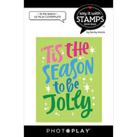 PhotoPlay - Say It With Stamps Collection - Christmas - Etched Dies - Tis the Season - A2 Inlay Coverplate