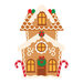 PhotoPlay - Say It With Stamps Collection - Christmas - Layered Etched Dies - Gingerbread House