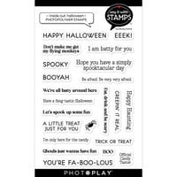 Photoplay - Say It With Stamps Collection -Clear Photopolymer Stamps - Inside Out - Halloween