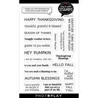 Photoplay - Say It With Stamps Collection -Clear Photopolymer Stamps - Inside Out - Fall Thanksgiving