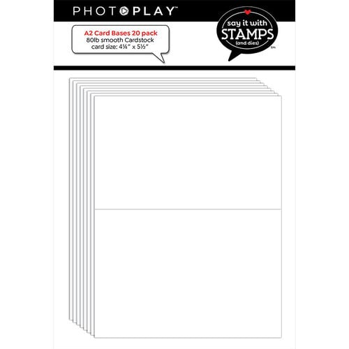 PhotoPlay - Say It With Stamps Collection - A2 Card Bases - 20 Pack