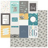 Photo Play Paper - Snuggle Up Collection - Boy - 12 x 12 Double Sided Paper - Dream Big 3 x 4 Cards