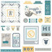Photo Play Paper - Snuggle Up Collection - Boy - Ephemera - Die Cut Cardstock Pieces