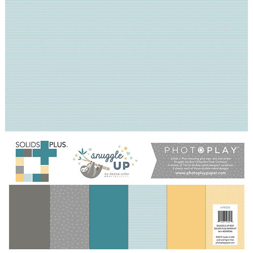 Photo Play Paper - Snuggle Up Collection - Boy - 12 x 12 Collection Pack - Solids Plus