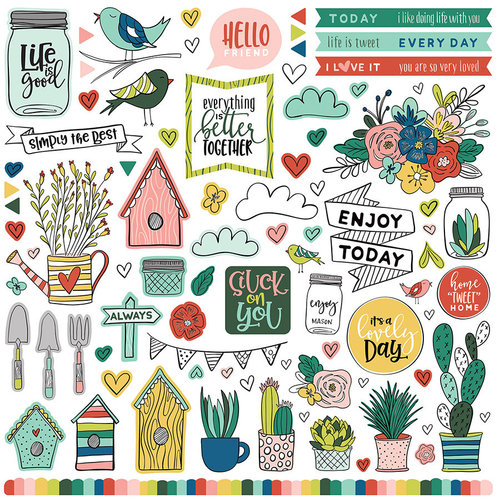 Photo Play Paper - Stuck on You Collection - 12 x 12 Cardstock Stickers - Elements