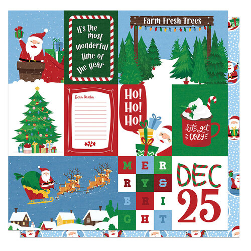 PhotoPlay - Santa Please Stop Here Collection - Christmas - 12 x 12 Double Sided Paper - Team Santa