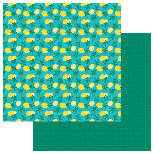 Photo Play Paper - Squeeze in Some Fun Collection - 12 x 12 Double Sided Paper - Lemonade