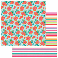 Photo Play Paper - Squeeze in Some Fun Collection - 12 x 12 Double Sided Paper - Hibiscus