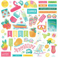 Photo Play Paper - Squeeze in Some Fun Collection - 12 x 12 Cardstock Stickers - Elements