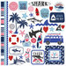 Photo Play Paper - Shark Attack Collection - 12 x 12 Cardstock Stickers - Elements