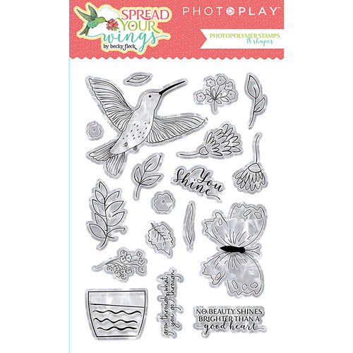 Photo Play Paper - Spread Your Wings Collection - Clear Acrylic Stamps