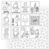 Photo Play Paper - Tulla and Norbert's Excellent Adventure Collection - 12 x 12 Double Sided Paper - Color Me Sheet