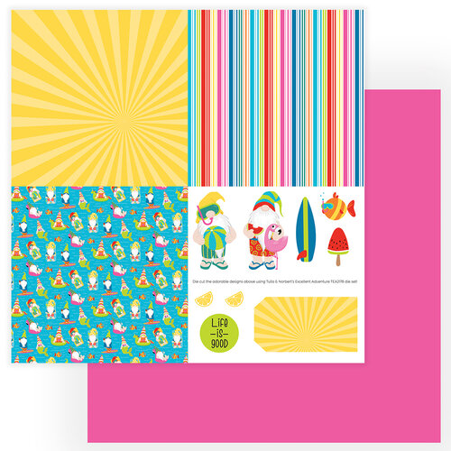 Photo Play Paper - Tulla and Norbert's Excellent Adventure Collection - 12 x 12 Double Sided Paper - Quad 1
