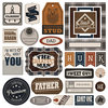 Photo Play Paper - This Guy Collection - Ephemera - Die Cut Cardstock Pieces Pack