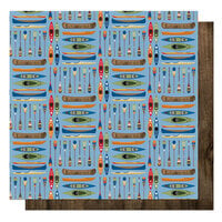 PhotoPlay - The Great Outdoors Collection - 12 x 12 Double Sided Paper - Row Your Boat